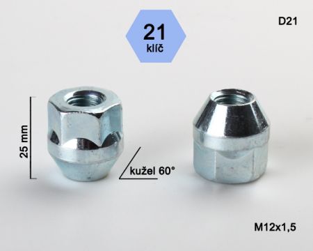 Otvorená matica rozmer : M12x1,5