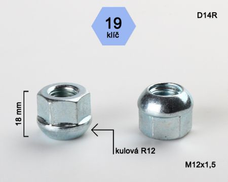 Otvorená matica rozmer : M12x1,5
