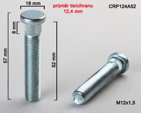 Štift náboja M12x1.5x52 mm