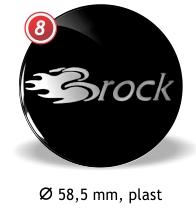 Stredová krytka Brock 58,5 čierna