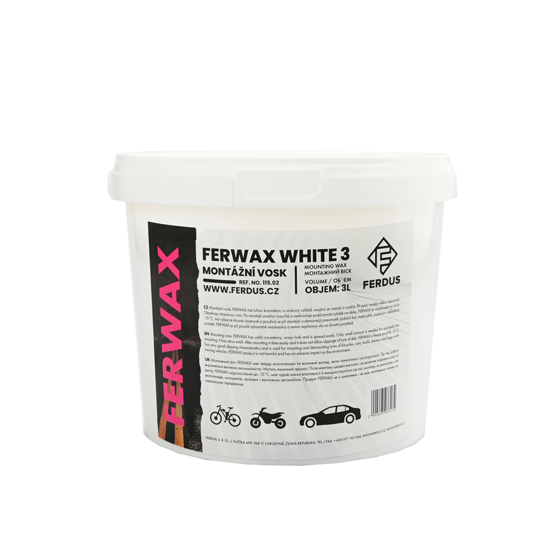 Montážny vosk FERWAX WHITE 3 litre