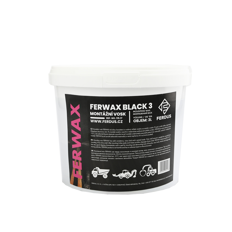 Montážny vosk FERWAX BLACK 3 litre