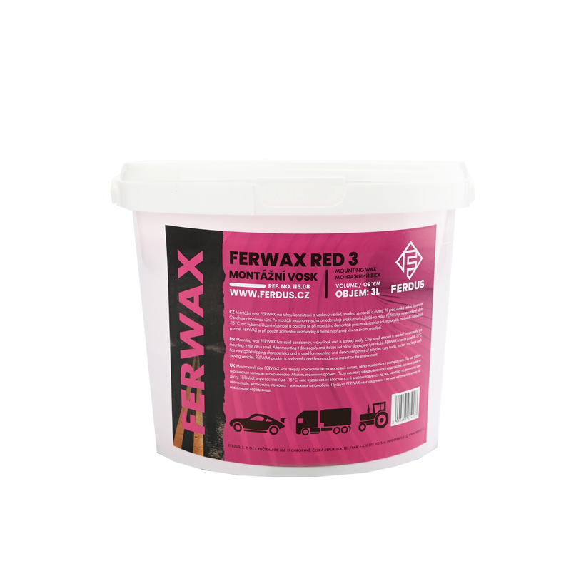 Montážny vosk FERWAX RED 3 litre
